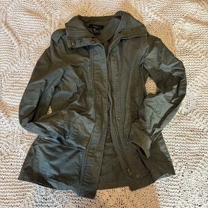 Forever 21 Green Bomber Jacket Casual Style